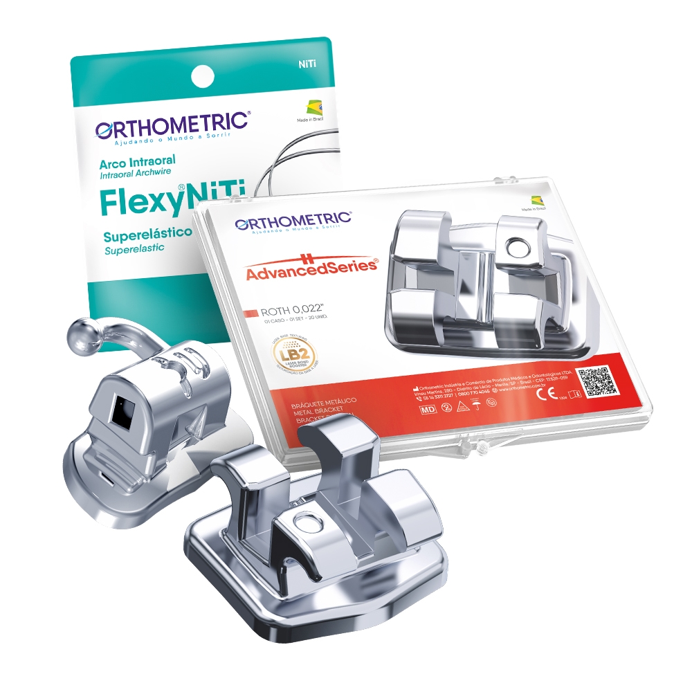 1caso combo tubos y arcosd Orthometric Brackets Metalicos Advanced Series Roth 0.022" (1 Caso, Incluye Arcos y Tubos) - Imagen 1