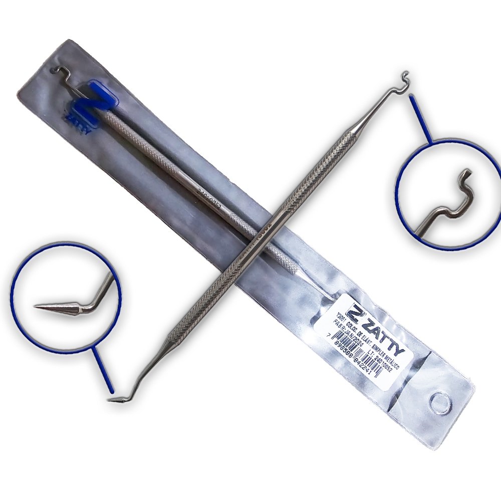 Aplicador-Extractor Ligaduras Zatty Zatty Aplicador/Extractor de ligaduras elásticas Mango de Metal - Imagen 1