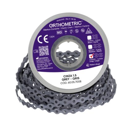 Orthometric Cadena Elástica Larga Gris 1.5Mts
