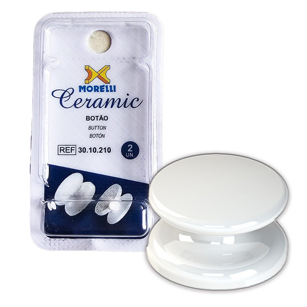 Morelli Ceramic Morelli Botón Lingual Cerámico Recto (2 Unidades) - Imagen 1