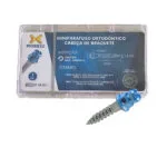 Microtornillo Interradicular de Titanio Cabeza de Bracket (Sentido Horario) longitud 6 mm, transmisión 1mm, Ø1.5 mm (1 Unidad)