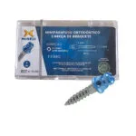 Microtornillo Interradicular de Titanio Cabeza de Bracket (Sentido Horario) longitud 8 mm, transmisión 1mm, Ø1.5 mm (1 Unidad)