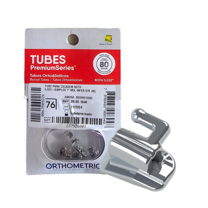 Orthometric Premium Series Tubos Simples Roth 0,022" Diente 46 o 47 (10 Unidades)