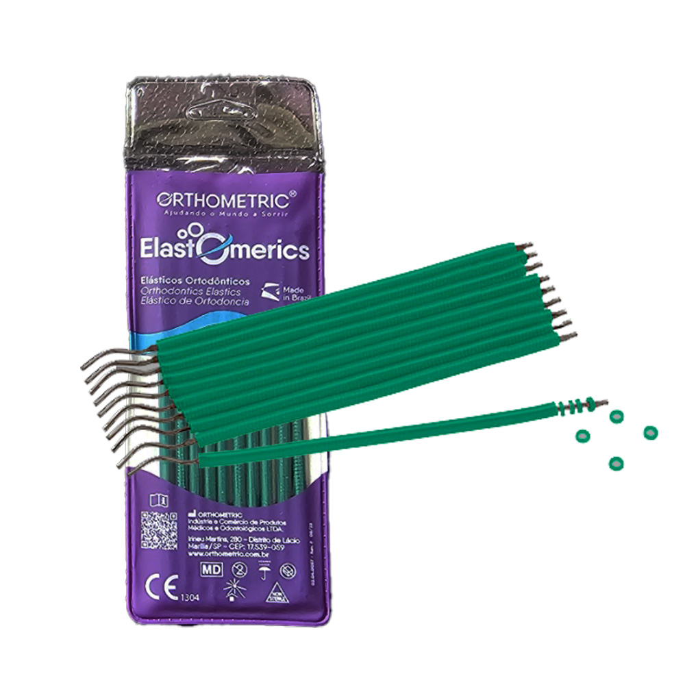 Verde metalizado Othometric Ligadura Elastica Verde Metalizado (1000 Unidades) - Imagen 1