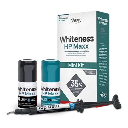 FGM Kit de blanqueamiento HP MAXX 35% Mini Kit + barrera de protección TOP DAM (6 aplicaciones)