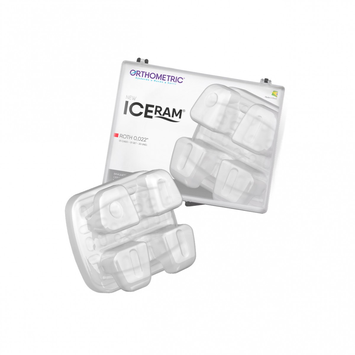 New Ice Ram Orthometric Brackets Estéticos Cerámicos New ICE RAM Roth 0,022 (1 Caso) - Imagen 1