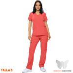 Monarch Uniforms Two-Way Color Coral Talla S (12 Bolsillos)