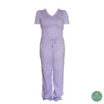 Olevo Poliamida Modelo Luisa, Manga Princesa, Cuello en V, Lila Talla S - Imagen 2