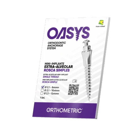 Orthometric OASYS Microtornillo Rosca Simple Extra-Alveolar 8mm, Perfil Transmucoso 4mm, Ø2.1 mm (1 Unidad)