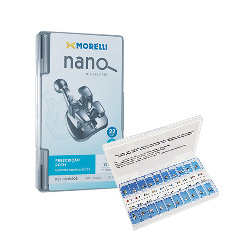 Nano Morelli Brackets Metalicos Nano caninos 9° Roth 0.022" (1 Caso) - Imagen 1